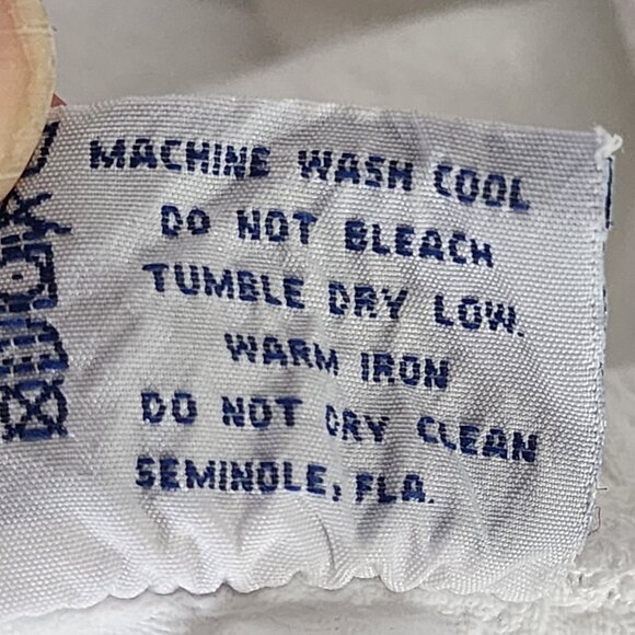 Cottonseed Casual Wear White Drawstring Elastic Waist Wide Leg Crop Pants Size L - Picture 16 of 16